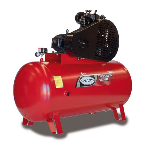 E230ME500-500 Evans compresor 5 HP tanque horizontal 500 L