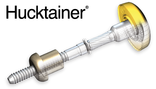HLPSM-R12 - Huck - Collar Hucktainer 3/8" Ceja mediana, acero al carbón zincado