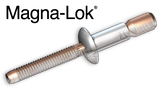 MGLP-R8-6-500PACK - Huck - Paquete - Remache MagnaLok 1/4" cabeza protruding, rango 0.080-0.375, acero al carbón zincado
