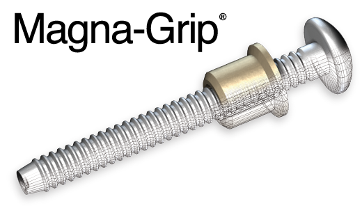 MGC-R6U-250PACK - Huck - Paquete - Collar MagnaGrip 3/16" ceja estándar, acero al carbón zincado dorado