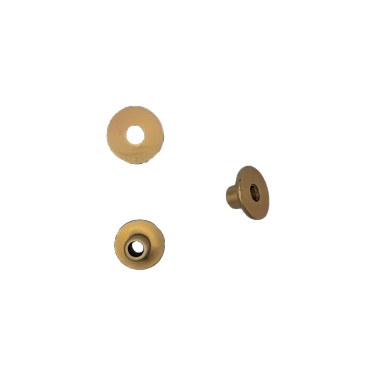 MGCW-R8U - Huck - Collar MagnaGrip 1/4" ceja ancha, acero al carbón zincado dorado