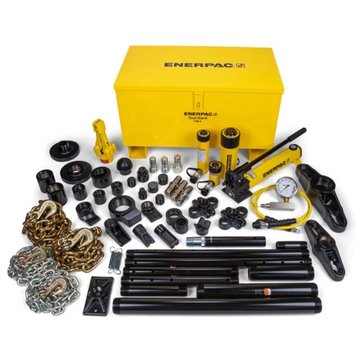 MS21020 - ENERPAC - 12.5 Ton - Cilindro hidráulico y conjunto de Bomba manual con 3 Cilindros