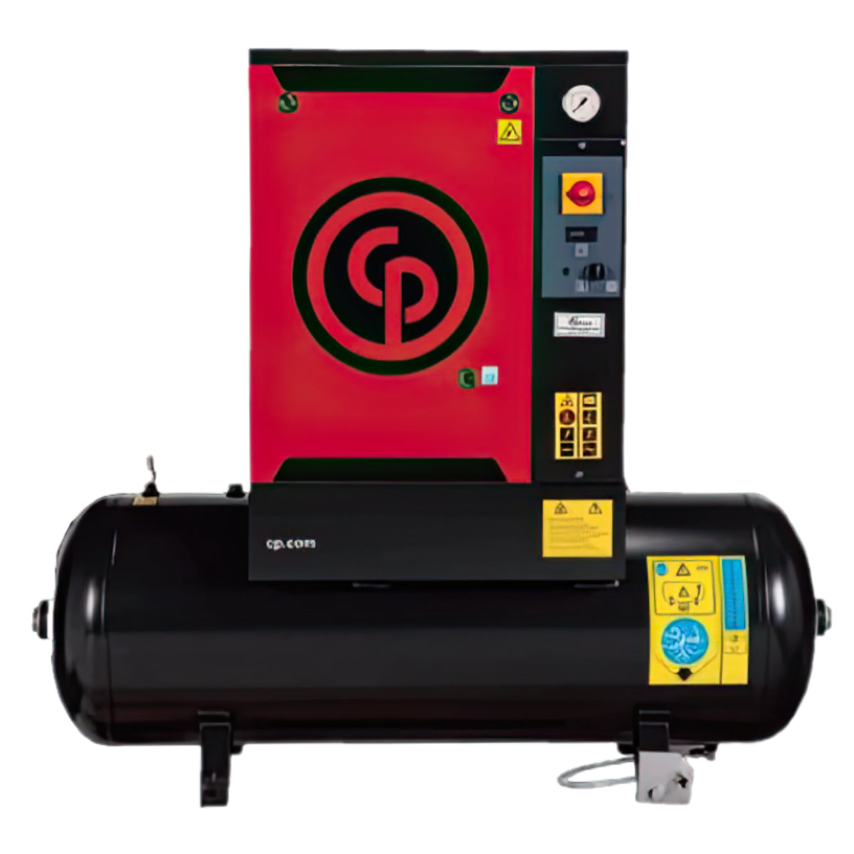 QRS-10HP-TM125 - 4152023170 - Chicago Pneumatic - Compresor de Aire de Tornillo Rotacional - 10 HP - 125 psig Máx - 208-230/460V-3F-60Hz - Tanque 132 gal - Sin secador