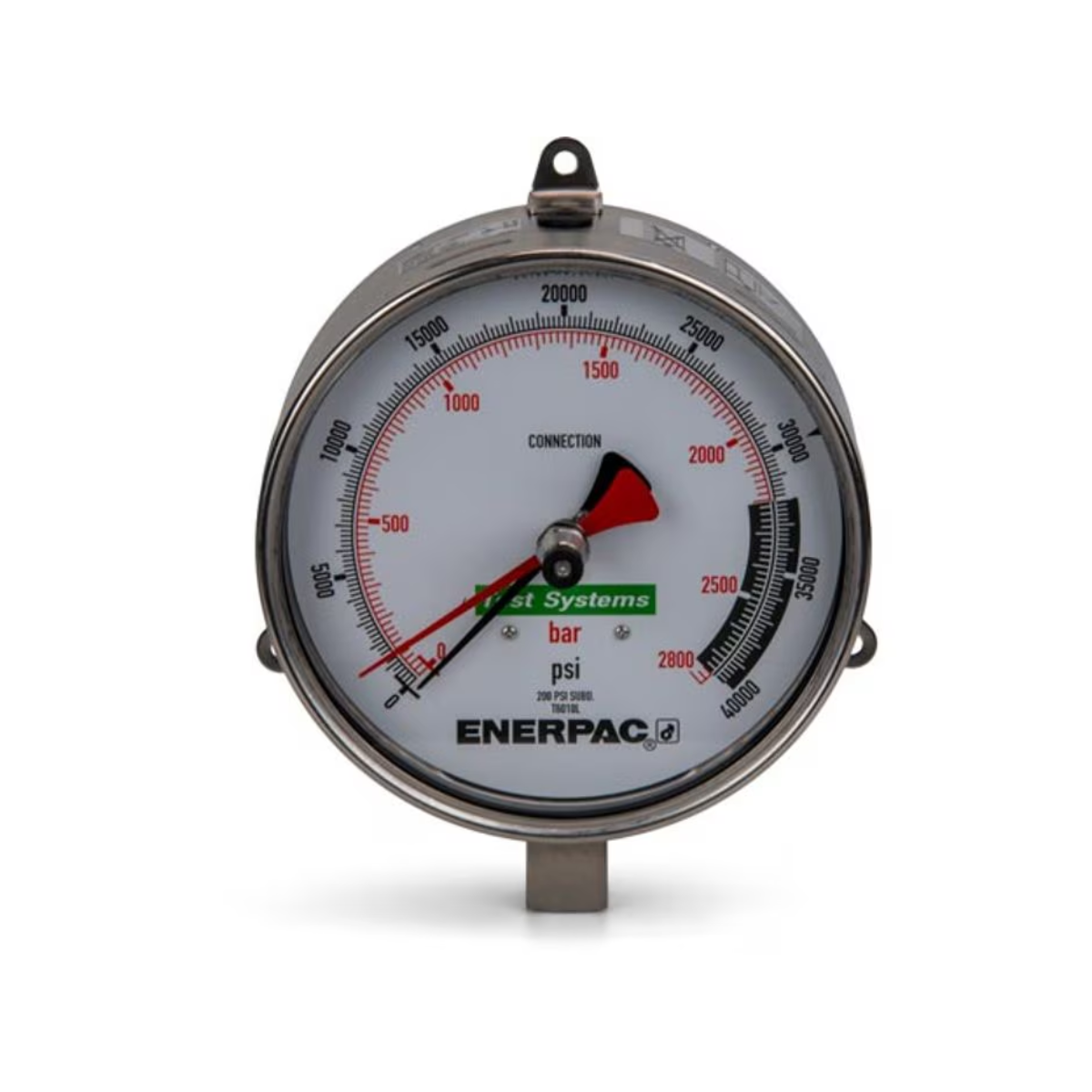 T6010L - Enerpac - Manómetro para sistemas de prueba - 2800 bar presión máxima - 192 mm Face