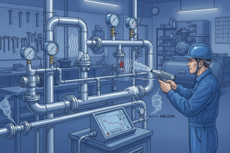 deteccion de fugas en una linea neumatica