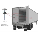 HLPSM-R12 - Huck - Collar Hucktainer 3/8" Ceja mediana, acero al carbón zincado