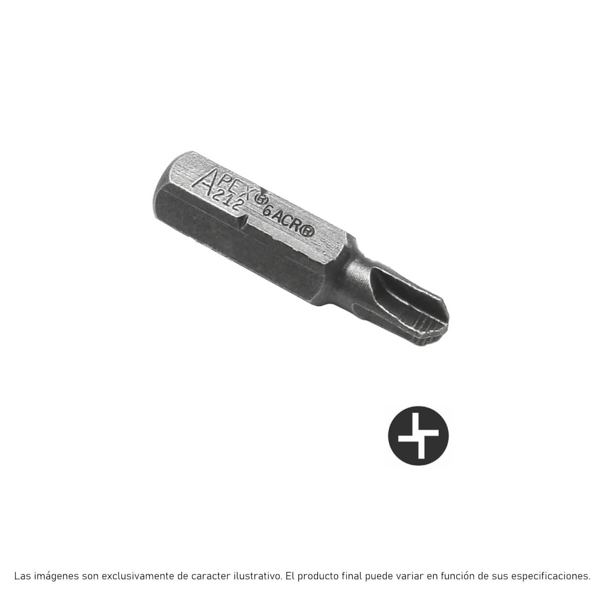 212-6 - Apex - Punta Torq-set® #6 - Hex 1/4" - Inserto Hexagonal 1/4"