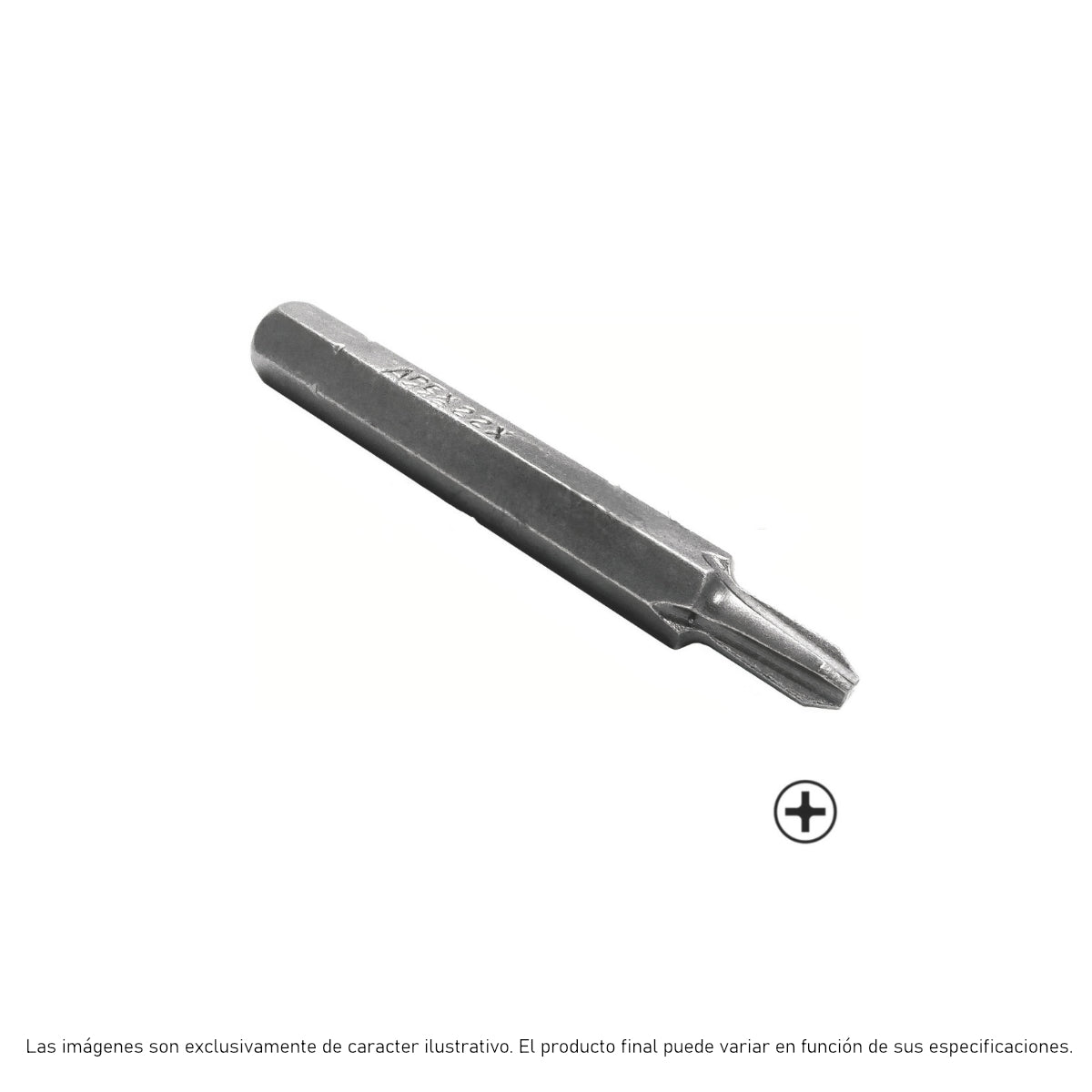 446-22X - Apex - Punta Phillips #2 - Inserto Hexagonal 1/4" - Acceso limitado
