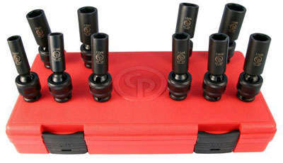 SS3110DU - Chicago Pneumatic - Juego métrico de dados de impacto 3/8" - Universal, profundo
