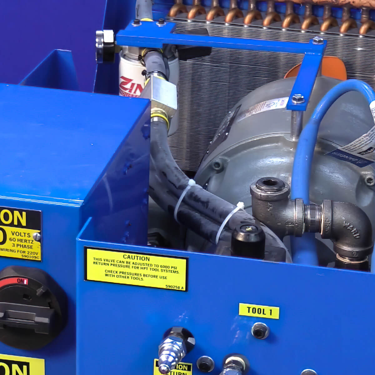 918-5 - Huck - Unidad de potencia hidráulica Powerig® - 8,400 psi - 220 V AC, tres fases - Tres puertos