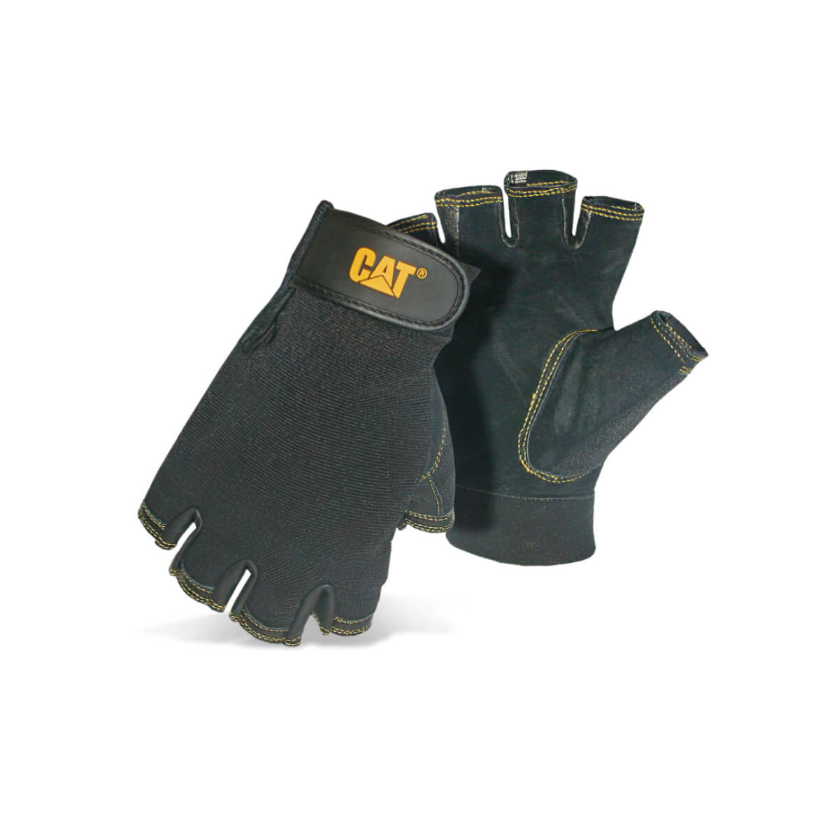 CAT012202M - CAT - Guantes con medio dedo de piel de cerdo  - Talla: M/8/M