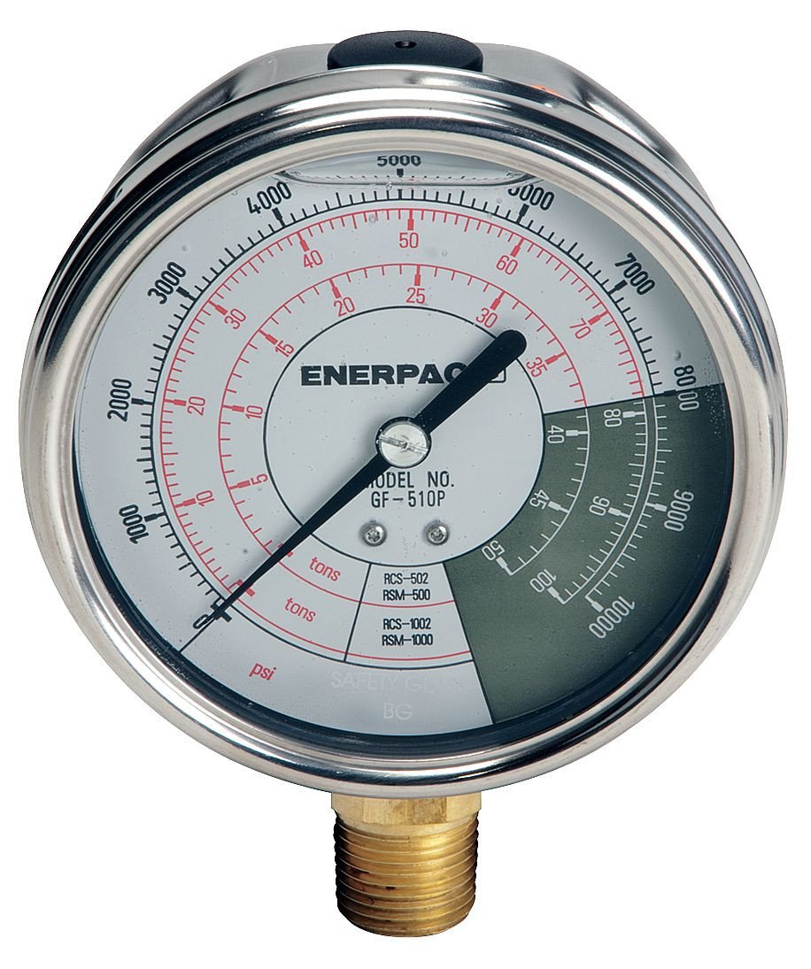 GF-510P - Enerpac - Manómetro Hidráulico - Rosca 1/2" NPT