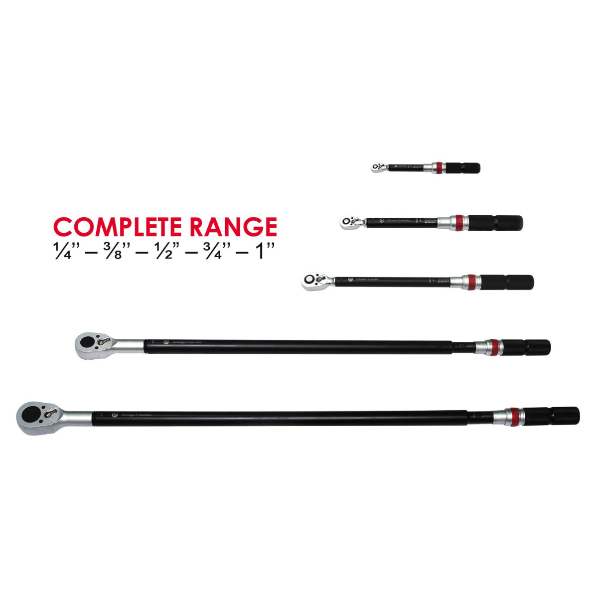 CP8905 - Chicago Pneumatic - Torquímetro 1/4" - 50-250 ft-in + 5-25 Nm