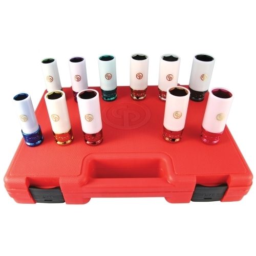 SS4211WP - Chicago Pneumatic - Juego SAE/MM de dados de impacto-1/2"- Set 11 piezas